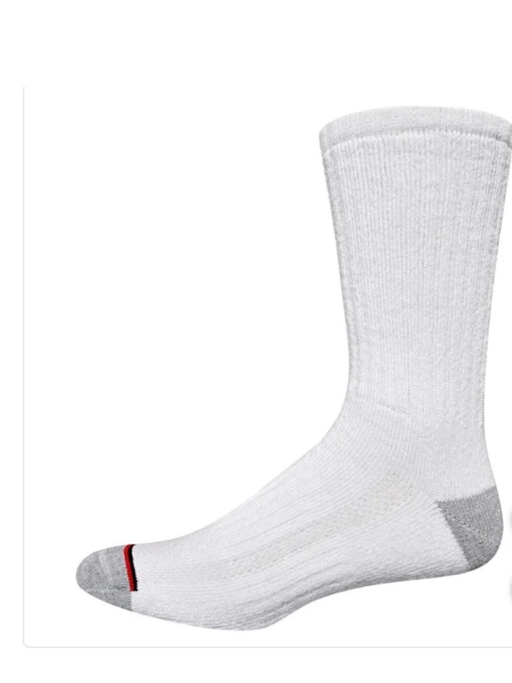 Kirkland Signature Men's Athletic Socks 8-Pair White Full Cushion Arch Support
